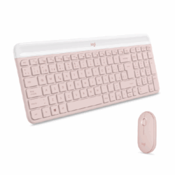 Teclado y Mouse Inalámbrico Logitech MK470 Rosa